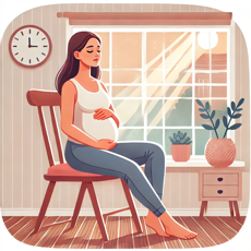 respiration pendant la grossesse
Femme enceinte assise près d'une fenêtre lumineuse, pratiquant la cohérence cardiaque, avec une posture détendue et les mains sur ses genoux.