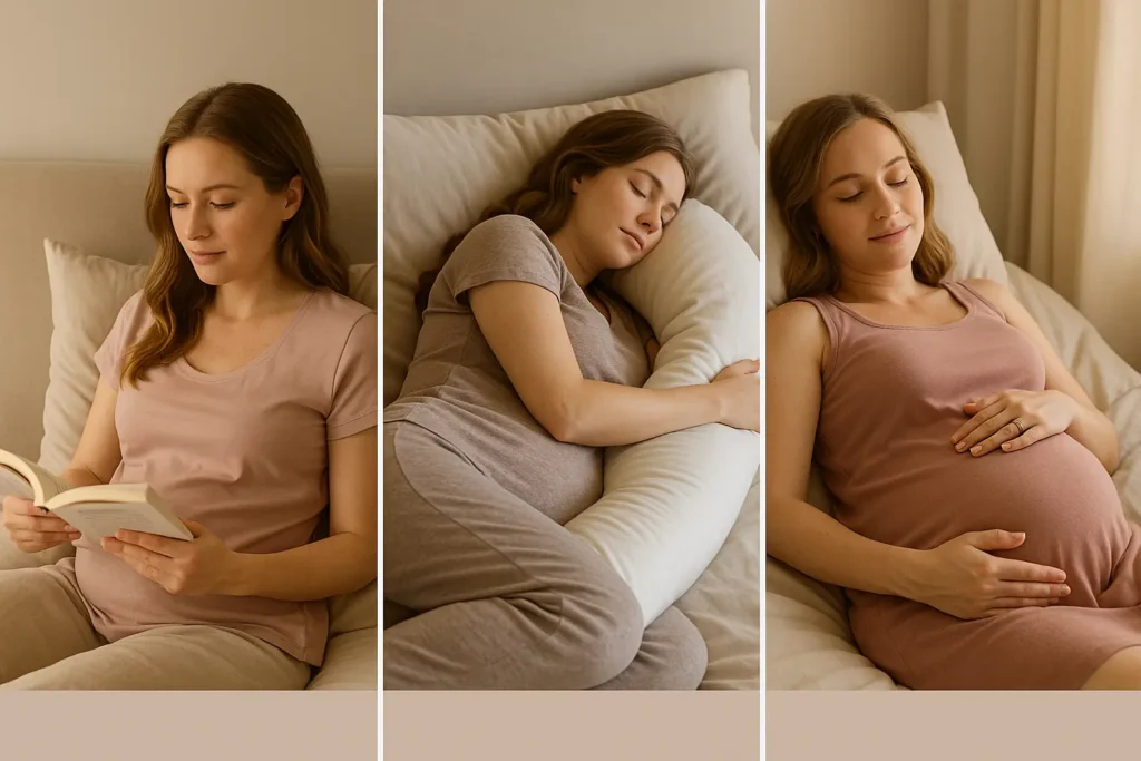 3 image avec 3 femme suivant trimestre