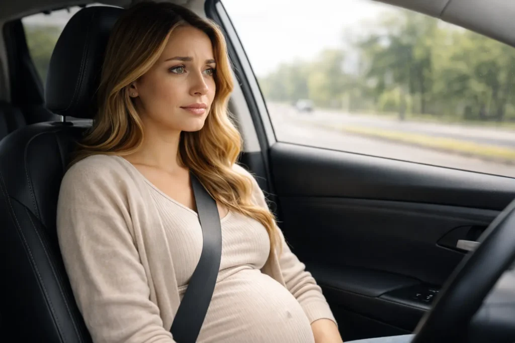 femme enceinte voiture question sécurité trajet grossesse