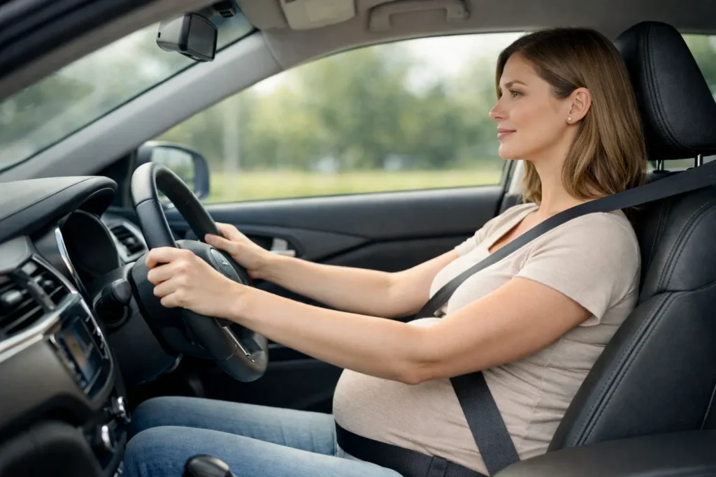 distance volant ventre enceinte sécurité voiture