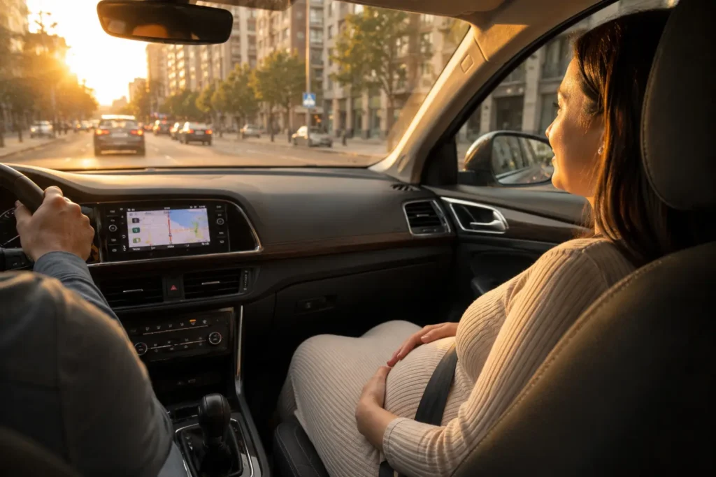 grossesse voiture trajet serein securite bebe