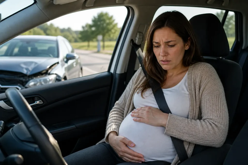 accident voiture enceinte choc leger reaction grossesse