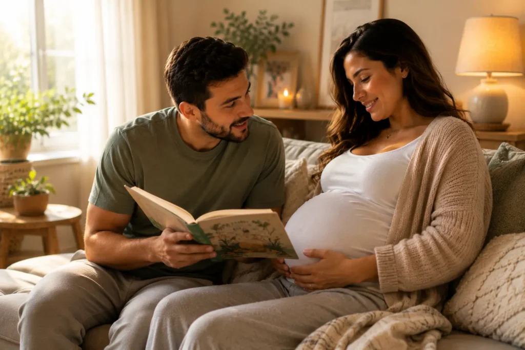 parler à son bébé pendant la grossesse papa