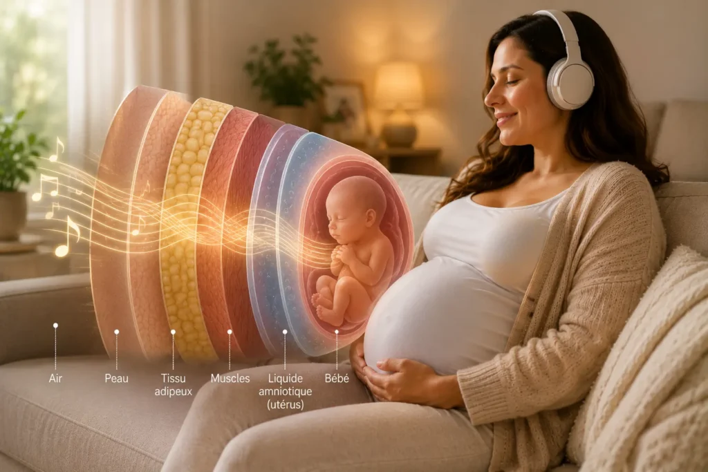 comment bébé entend la musique dans le ventre
