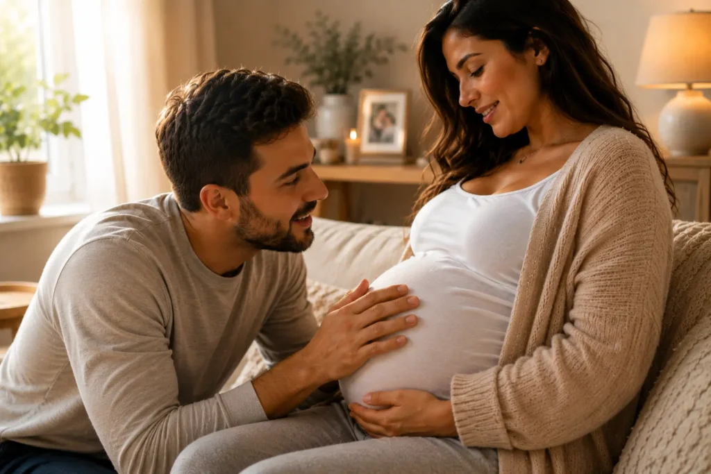 bébé entend la voix de son père