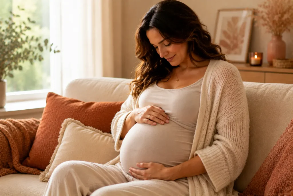 Bébé bouge après une caresse sur le ventre